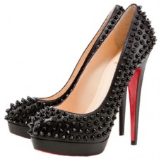 Christian Louboutin Bianca Spikes 140mm Platforms Black