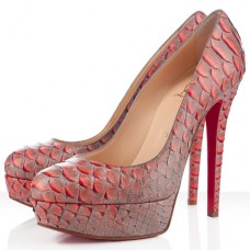 Christian Louboutin Bianca 140mm Platforms Mandarin Red