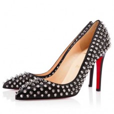 Christian Louboutin Pigalle Spikes 100mm Pumps Black