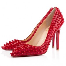 Christian Louboutin Pigalle Spikes 100mm Pumps Rose Paris