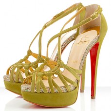 Christian Louboutin Mignons 140mm Sandals Chartreuse