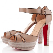 Christian Louboutin Woodaola 120mm Sandals Natural Christian Louboutin Woodaola 120mm Sandals Natural