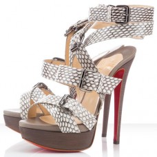 Christian Louboutin Toutenkaboucle 140mm Sandals Light Grey Christian Louboutin Toutenkaboucle 140mm Sandals Light Grey