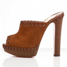 Christian Louboutin Sablina 140mm Sandals Brown