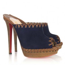 Christian Louboutin Sablina 140mm Sandals Navy
