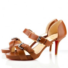 Christian Louboutin Atalanta 80mm Sandals Cognac