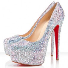 Christian Louboutin Daffodile Strass 160mm Platforms Aurora Boreale
