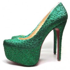 Christian Louboutin Daffodile 160mm Platforms Dark Green