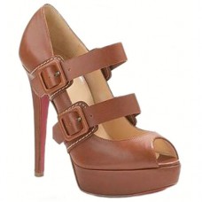 Christian Louboutin Bikiki 140mm Mary Jane Pumps Brown Christian Louboutin Bikiki 140mm Mary Jane Pumps Brown