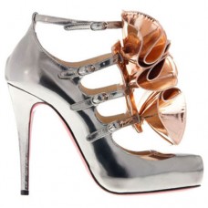 Christian Louboutin Dillian 120mm Mary Jane Pumps Silver