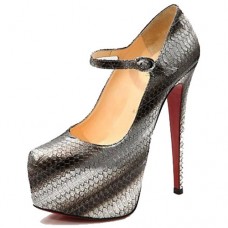 Christian Louboutin Lady Daf 160mm Mary Jane Pumps Grey