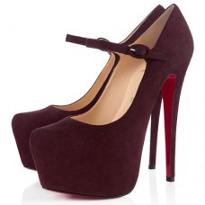 Christian Louboutin Lady Daf 160mm Mary Jane Pumps Plum