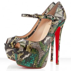 Christian Louboutin Lady Highness 160mm Mary Jane Pumps Green Christian Louboutin Lady Highness 160mm Mary Jane Pumps Green