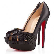 Christian Louboutin Jenny 140mm Peep Toe Pumps Black