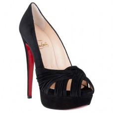 Christian Louboutin Jenny 140mm Peep Toe Pumps Black