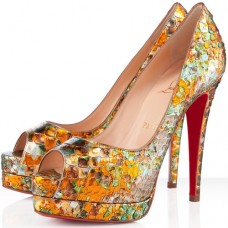 Christian Louboutin Altadama 140mm Peep Toe Pumps Multicolor Christian Louboutin Altadama 140mm Peep Toe Pumps Multicolor
