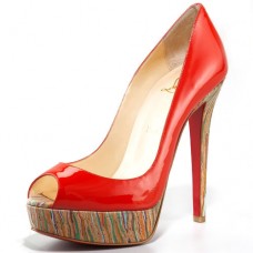 Christian Louboutin Banana 140mm Peep Toe Pumps Red