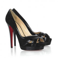 Christian Louboutin Very Jaws 140mm Peep Toe Pumps Black