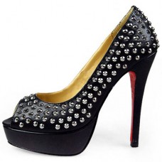Christian Louboutin Arielle 120mm Peep Toe Pumps Black