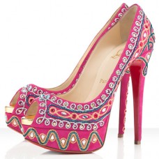 Christian Louboutin Bollywoody 140mm Peep Toe Pumps Rose Matador Christian Louboutin Bollywoody 140mm Peep Toe Pumps Rose Matador