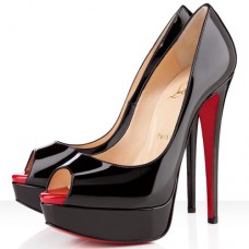 Christian Louboutin Lady 140mm Peep Toe Pumps Black