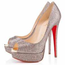 Christian Louboutin Lady 140mm Peep Toe Pumps Multicolor