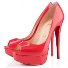 Christian Louboutin Lady 140mm Peep Toe Pumps Rose Paris
