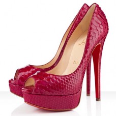 Christian Louboutin Lady 140mm Peep Toe Pumps Pink