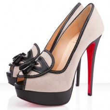 Christian Louboutin Alta Campus 140mm Peep Toe Pumps Natural Christian Louboutin Alta Campus 140mm Peep Toe Pumps Natural