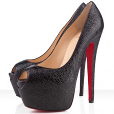 Christian Louboutin Highness 160mm Peep Toe Pumps Black