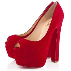 Christian Louboutin Shameless 160mm Peep Toe Pumps Red
