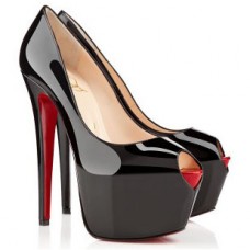 Christian Louboutin Highness 160mm Peep Toe Pumps Black