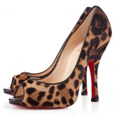 Christian Louboutin Maryl 120mm Peep Toe Pumps Leopard