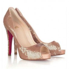 Christian Louboutin Very Prive 120mm Peep Toe Pumps Brown Christian Louboutin Very Prive 120mm Peep Toe Pumps Brown