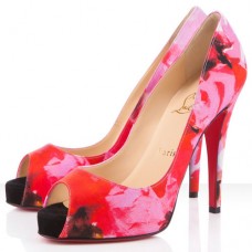 Christian Louboutin Very Prive 120mm Peep Toe Pumps Pink