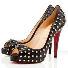 Christian Louboutin Very Prive 120mm Peep Toe Pumps Black Christian Louboutin Very Prive 120mm Peep Toe Pumps Black