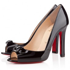 Christian Louboutin Openbelt 100mm Peep Toe Pumps Black