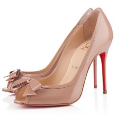 Christian Louboutin Milady 100mm Peep Toe Pumps Nude