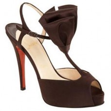 Christian Louboutin Ernesta T-strap 100mm Special Occasion Brown
