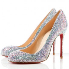 Christian Louboutin Fifi Strass 100mm Special Occasion Aurora Boreale