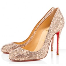 Christian Louboutin Fifi Strass 100mm Special Occasion Light Peach