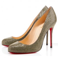 Christian Louboutin Fifi 100mm Pumps Gold
