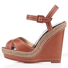 Christian Louboutin Almeria 120mm Wedges Fauve