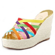 Christian Louboutin Crepon 140mm Wedges Multicolor