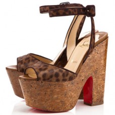 Christian Louboutin Super Dombasle 140mm Wedges Leopard