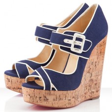 Christian Louboutin Melides 140mm Wedges Navy