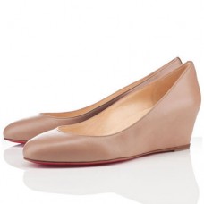 Christian Louboutin New Peanut 40mm Wedges Beige