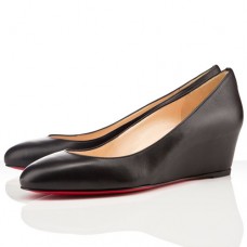 Christian Louboutin New Peanut 40mm Wedges Black