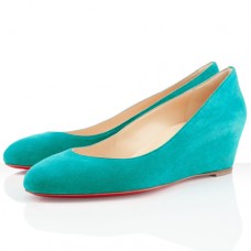 Christian Louboutin New Peanut 40mm Wedges Caraibes