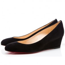 Christian Louboutin New Peanut 40mm Wedges Black